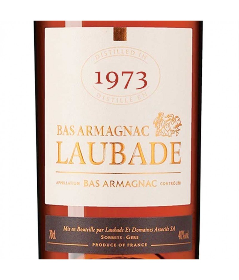 レア 1973蒸留酒 フランス製 Bas Armagnac Laubade - 飲料/酒