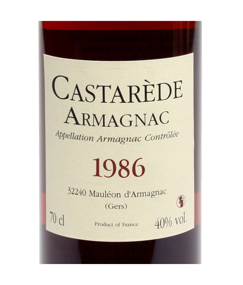 Domaine Chiroulet  Armagnac Millésime 1986